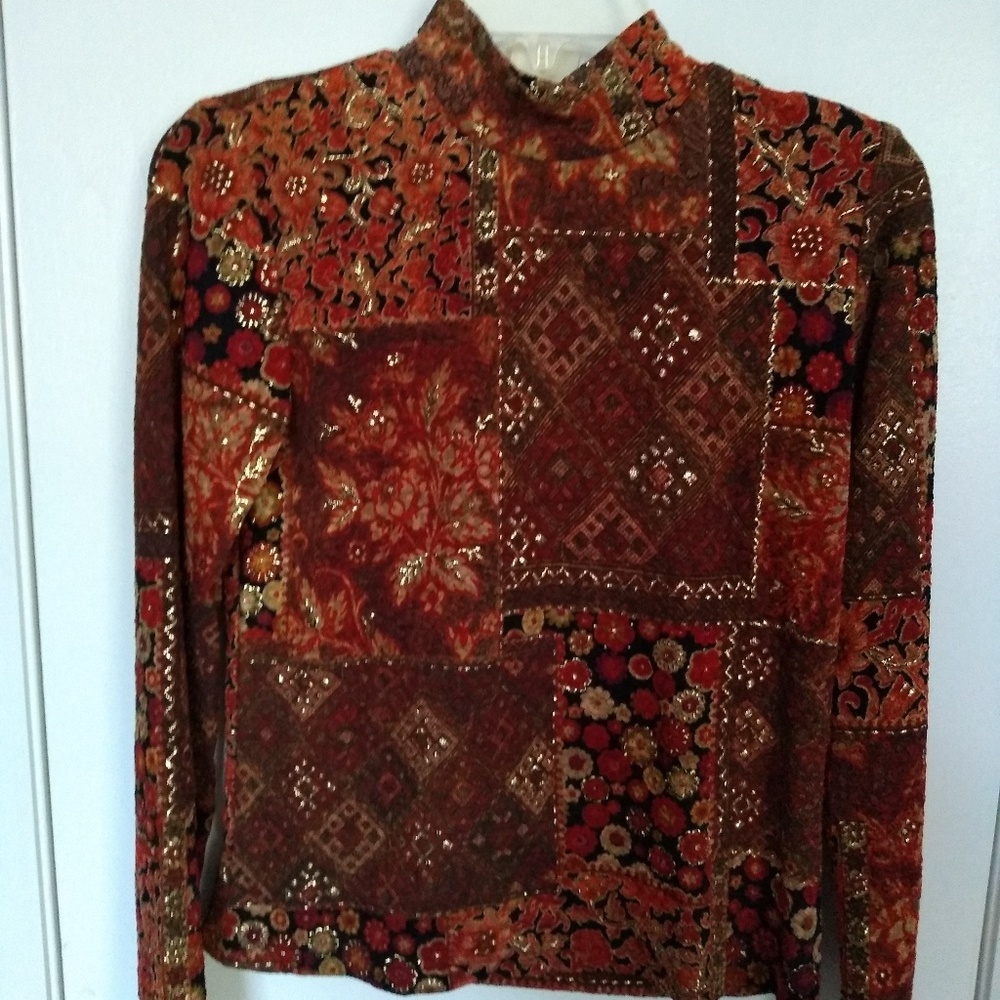 Coldwater Creek abstract design blouse